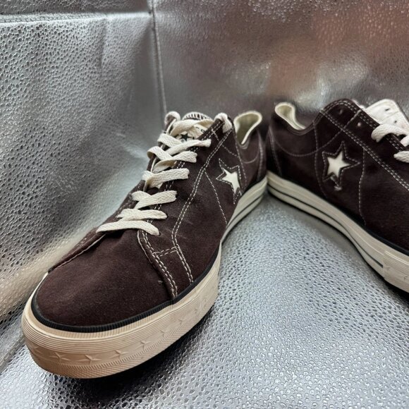 Size M13 W15 Converse One Star Ox Unisex Brown Low Top Athletic Sneaker - Picture 3 of 11